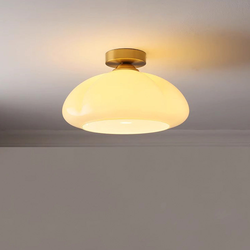 Nordic Pumpkin Iron Glass Ceiling Light