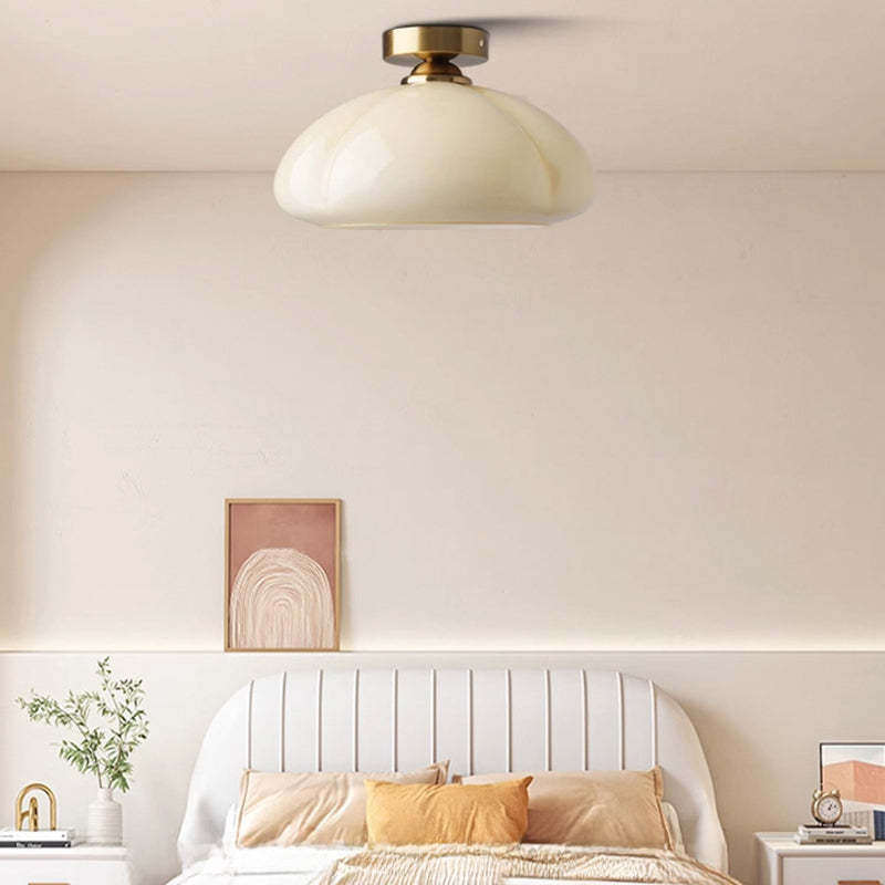 Nordic Pumpkin Iron Glass Ceiling Light