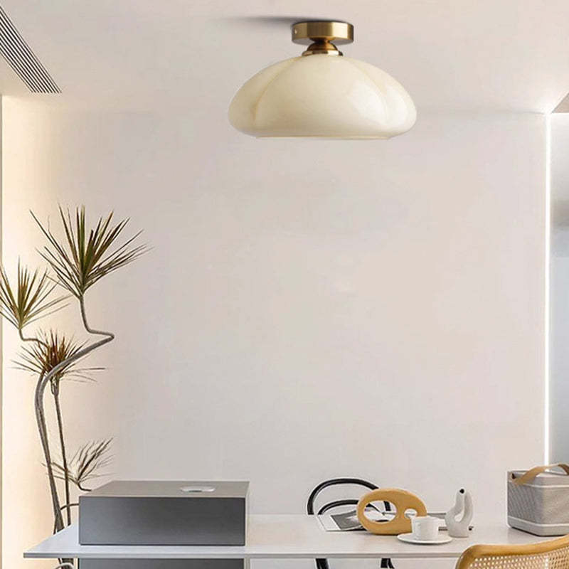 Nordic Pumpkin Iron Glass Ceiling Light