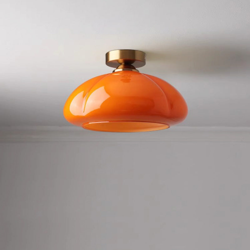 Nordic Pumpkin Iron Glass Ceiling Light