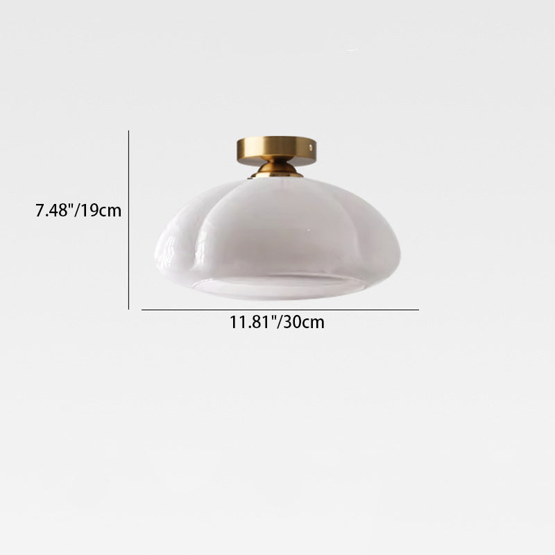 Nordic Pumpkin Iron Glass Ceiling Light