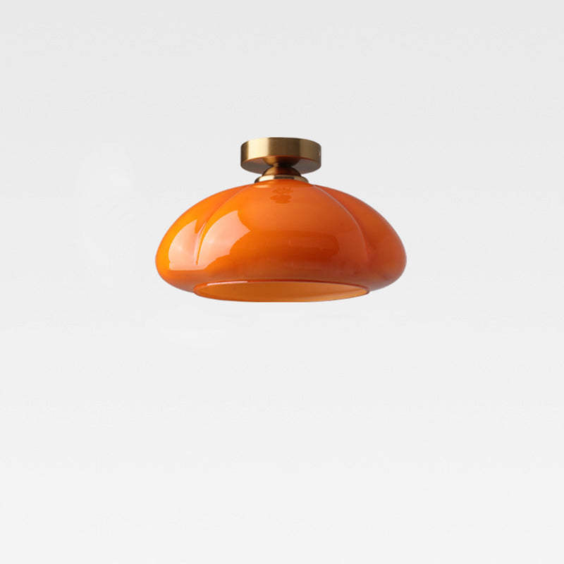 Nordic Pumpkin Iron Glass Ceiling Light
