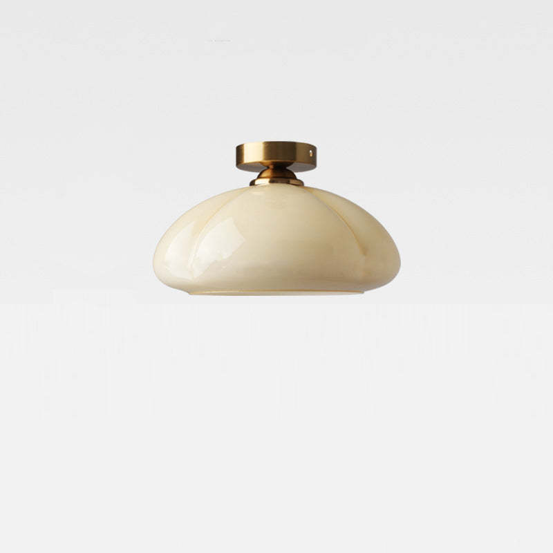 Nordic Pumpkin Iron Glass Ceiling Light