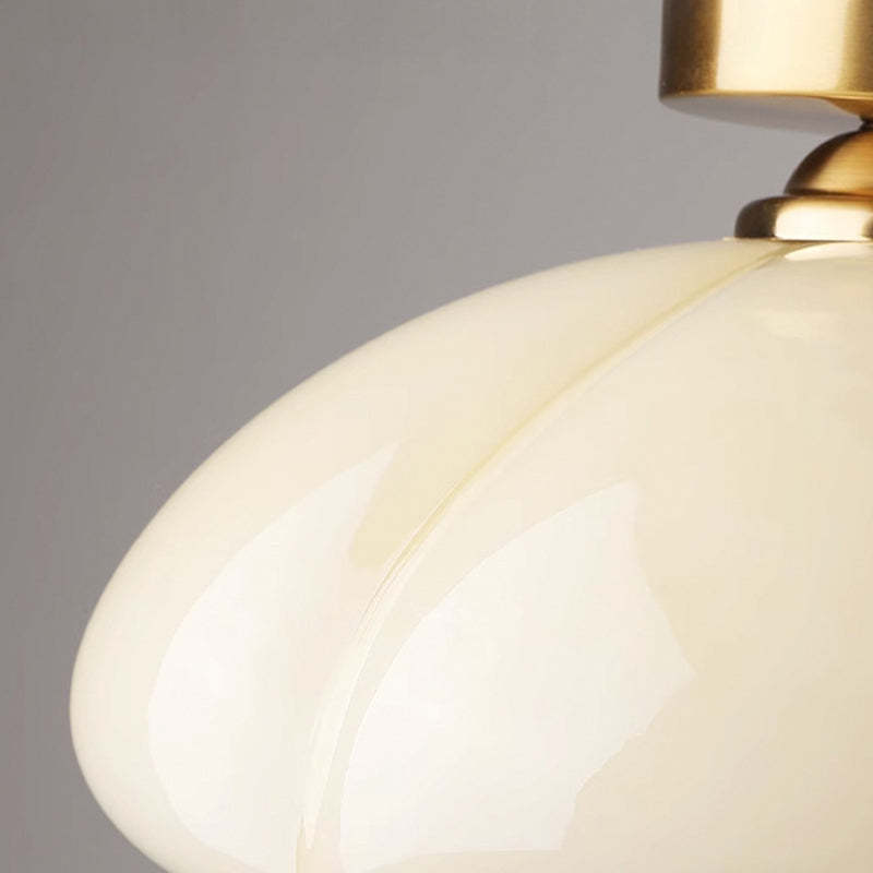 Nordic Pumpkin Iron Glass Ceiling Light