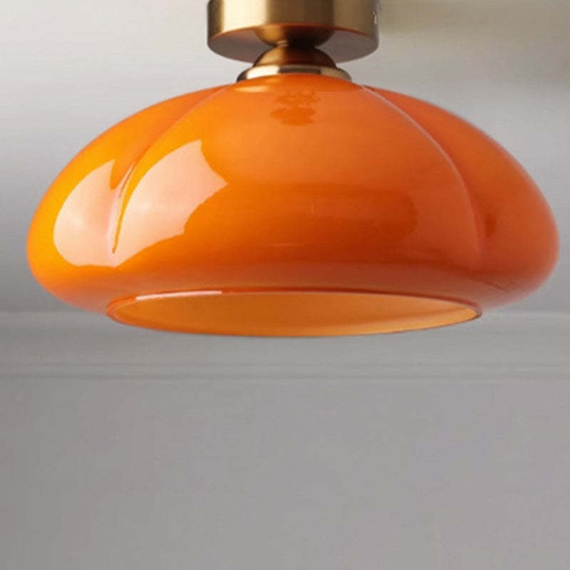 Nordic Pumpkin Iron Glass Ceiling Light