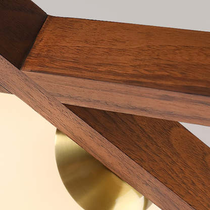 Chinese Wood Ball 3/6/9-Light Ceiling Light — 6 / Wood Color / 110V-120V For US/CA