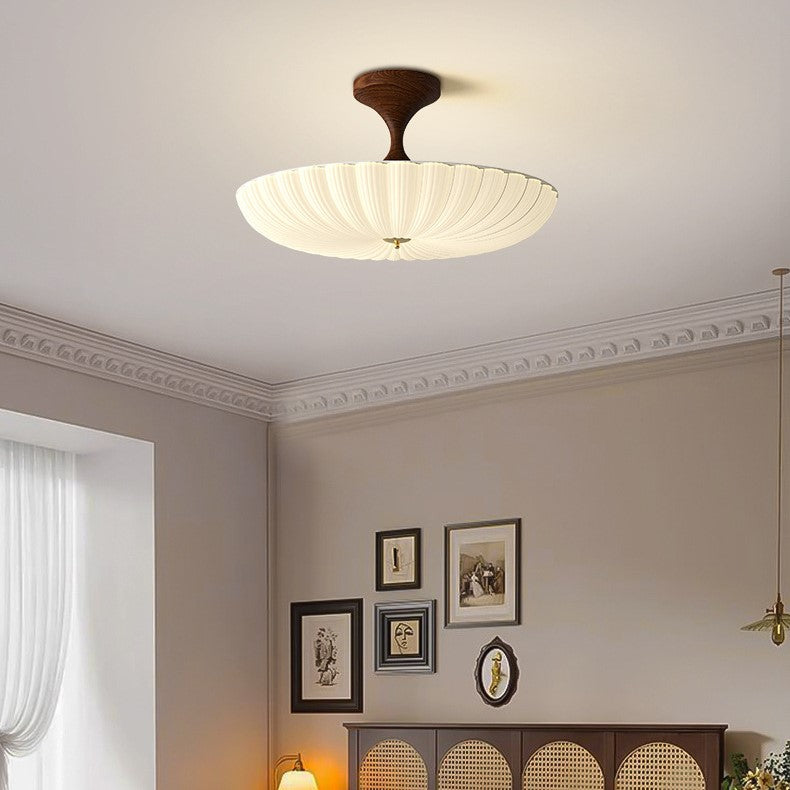 Nordic Striped Acrylic Iron Round Ceiling Light