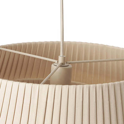 Nordic Cream Trapezoidal Stripe Fabric Pendant Light
