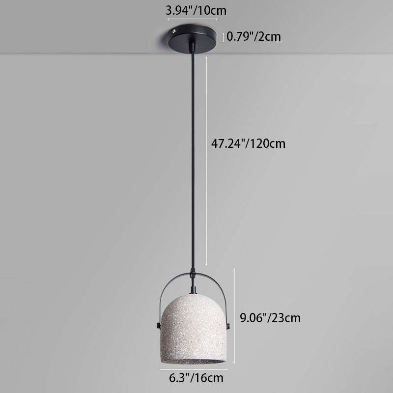 Industrial Cylindrical Iron Cement Pendant Light