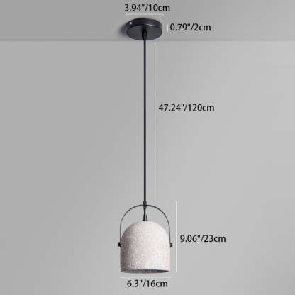 Industrial Cylindrical Iron Cement Pendant Light