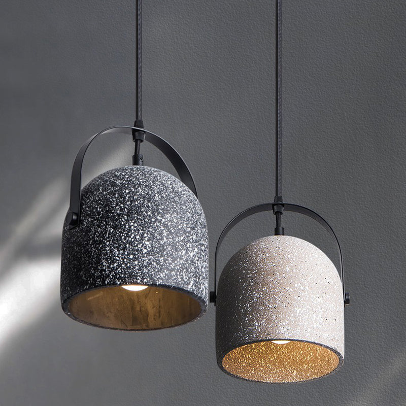 Industrial Cylindrical Iron Cement Pendant Light
