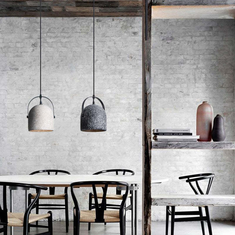 Industrial Cylindrical Iron Cement Pendant Light
