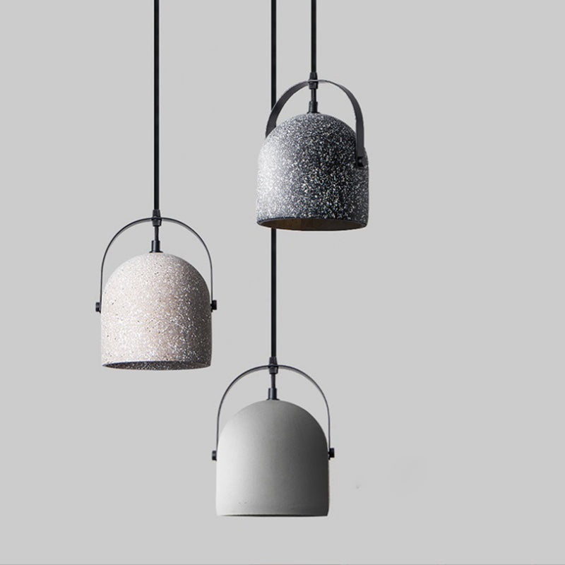 Industrial Cylindrical Iron Cement Pendant Light