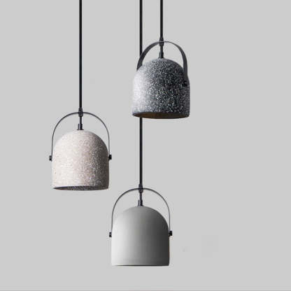 Industrial Cylindrical Iron Cement Pendant Light