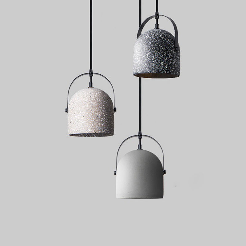 Industrial Cylindrical Iron Cement Pendant Light