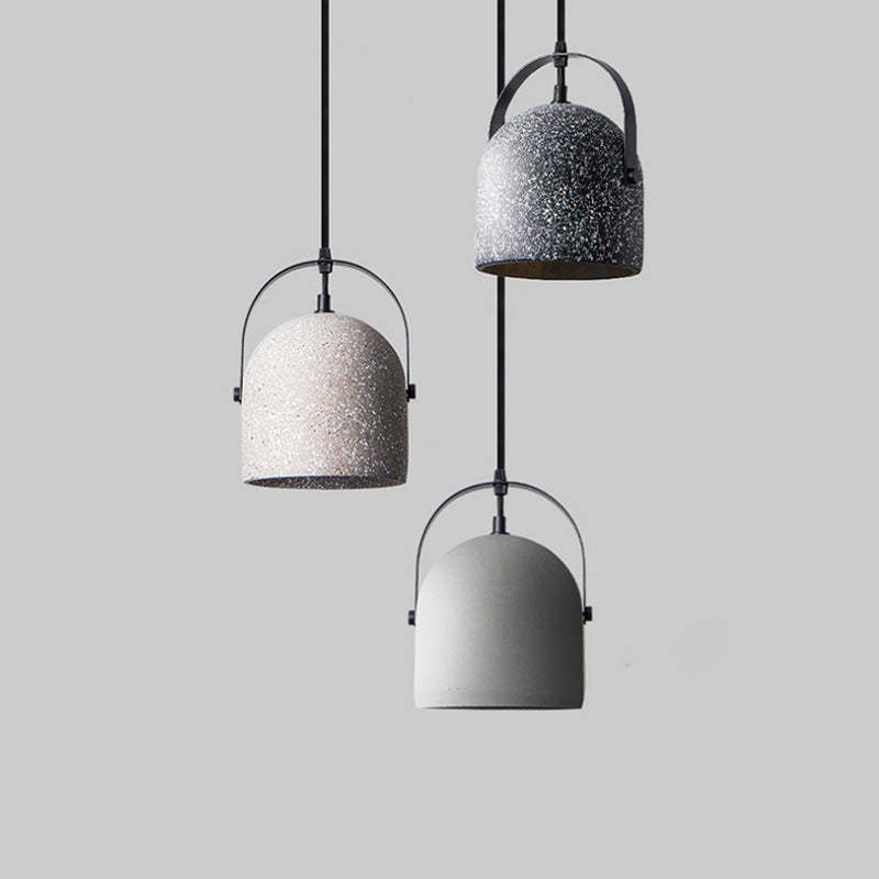 Industrial Cylindrical Iron Cement Pendant Light