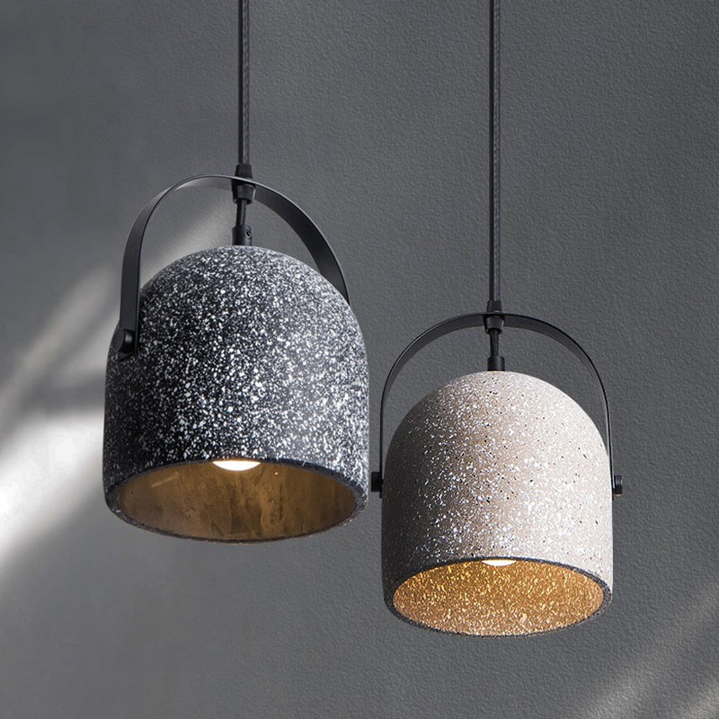 Industrial Cylindrical Iron Cement Pendant Light