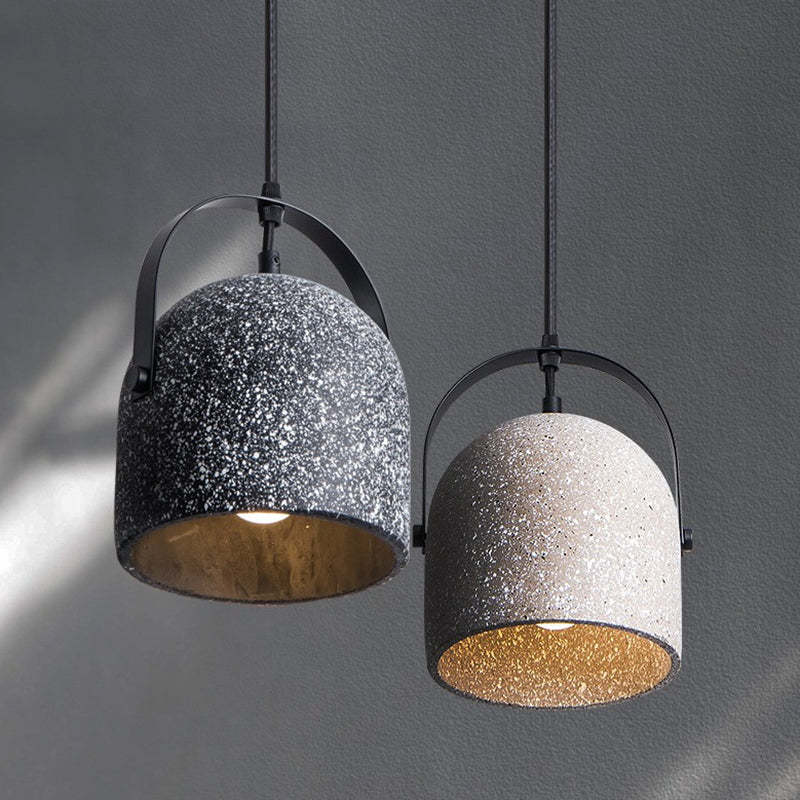 Industrial Cylindrical Iron Cement Pendant Light