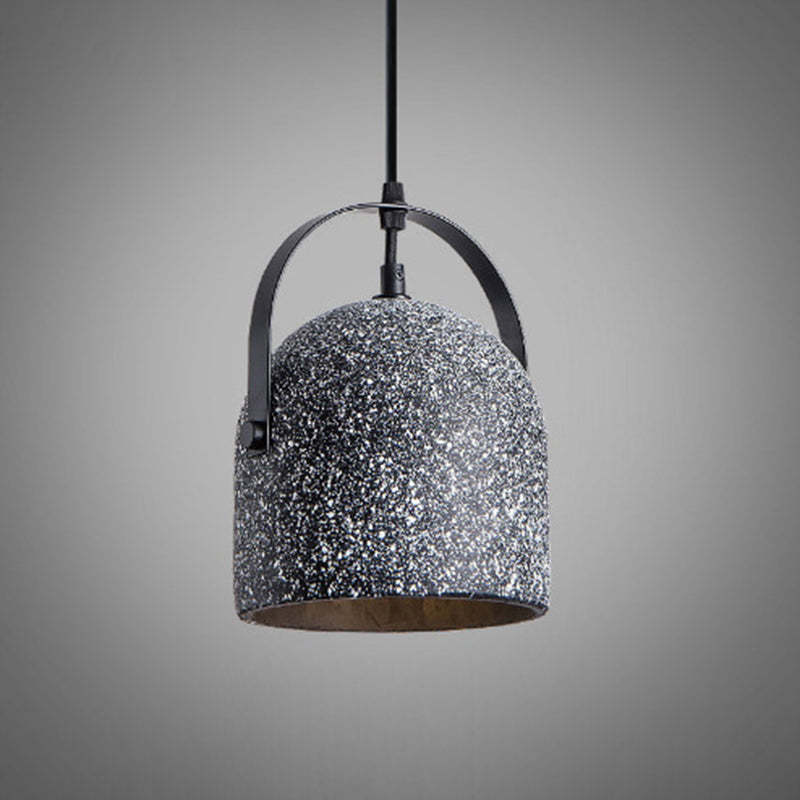 Industrial Cylindrical Iron Cement Pendant Light