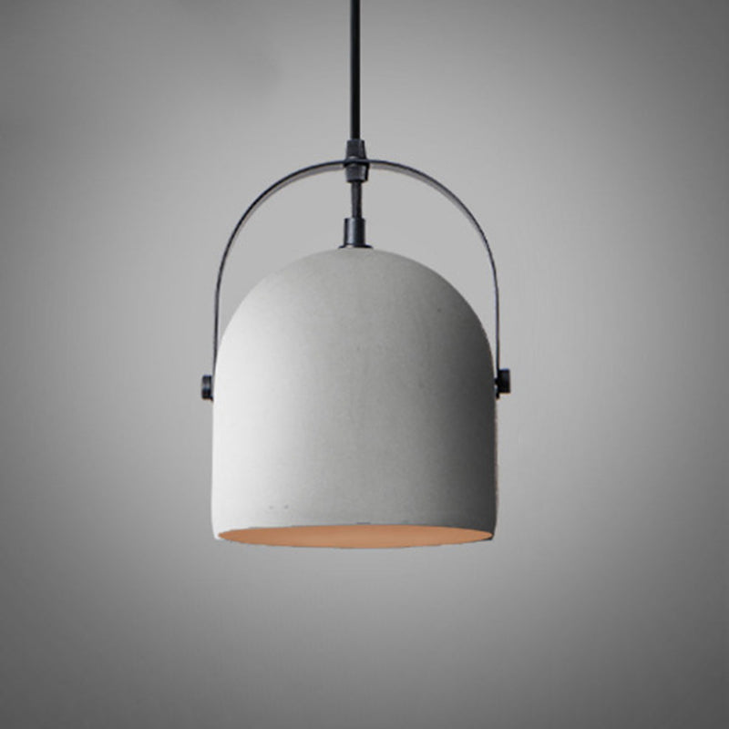 Industrial Cylindrical Iron Cement Pendant Light