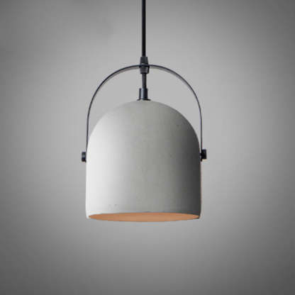 Industrial Cylindrical Iron Cement Pendant Light