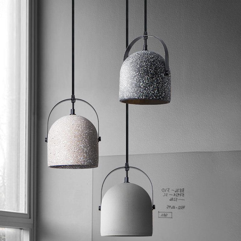 Industrial Cylindrical Iron Cement Pendant Light