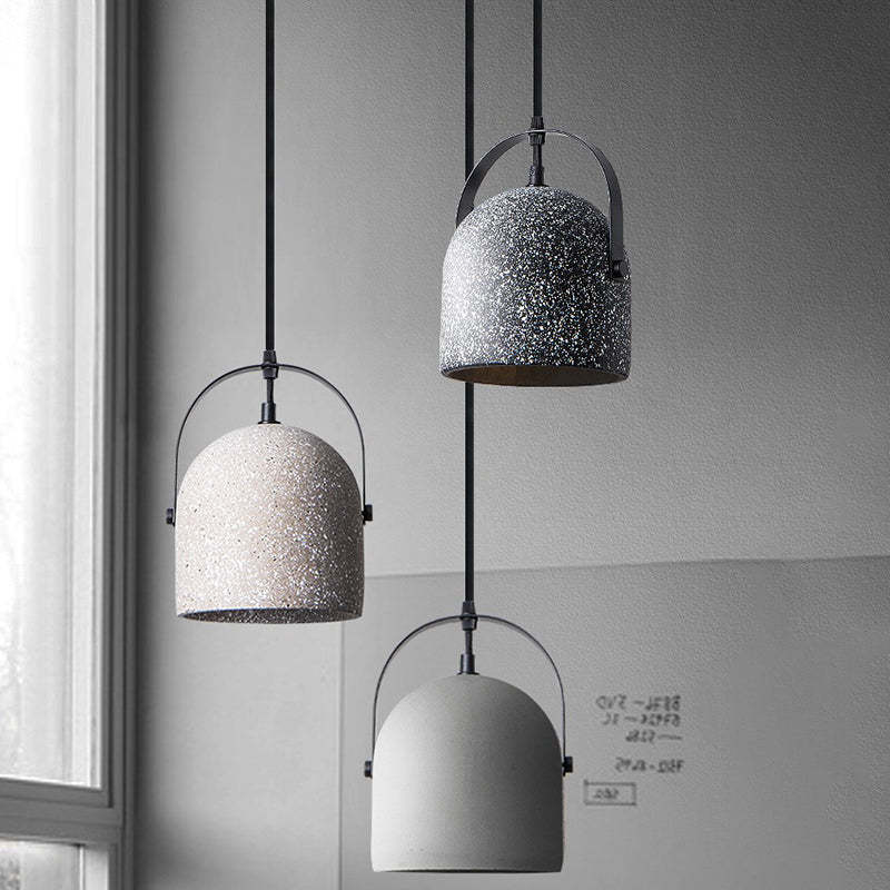 Industrial Cylindrical Iron Cement Pendant Light