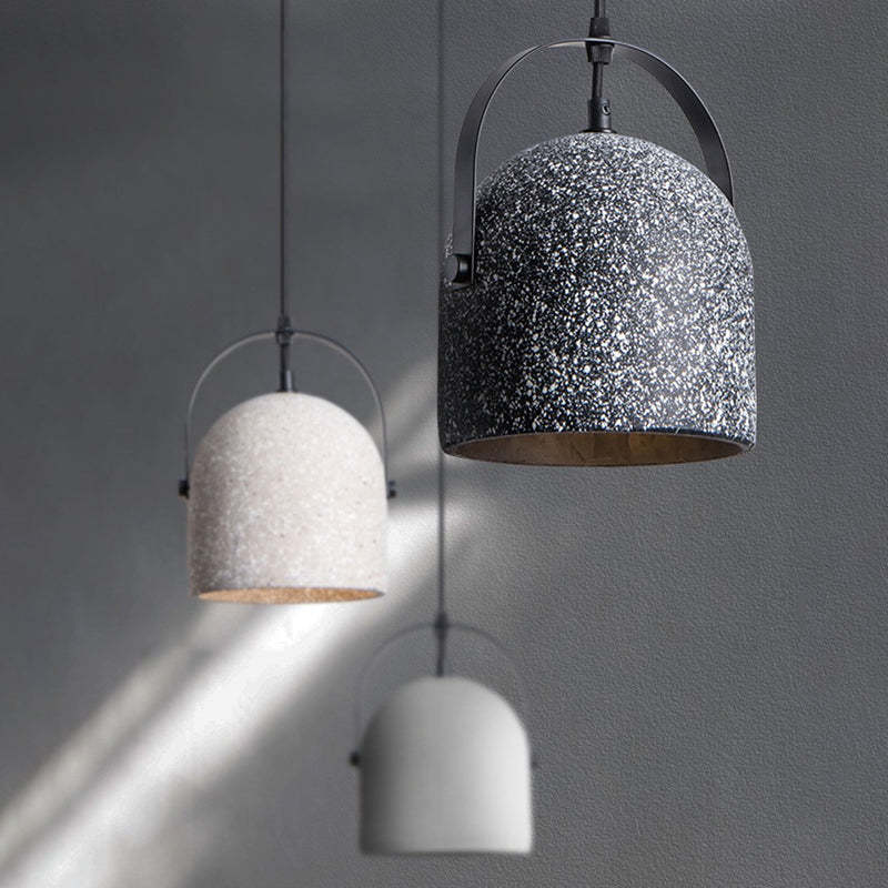 Industrial Cylindrical Iron Cement Pendant Light