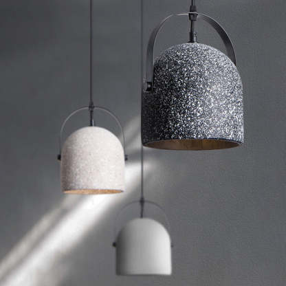Industrial Cylindrical Iron Cement Pendant Light
