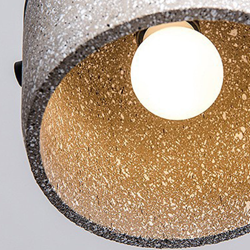 Industrial Cylindrical Iron Cement Pendant Light