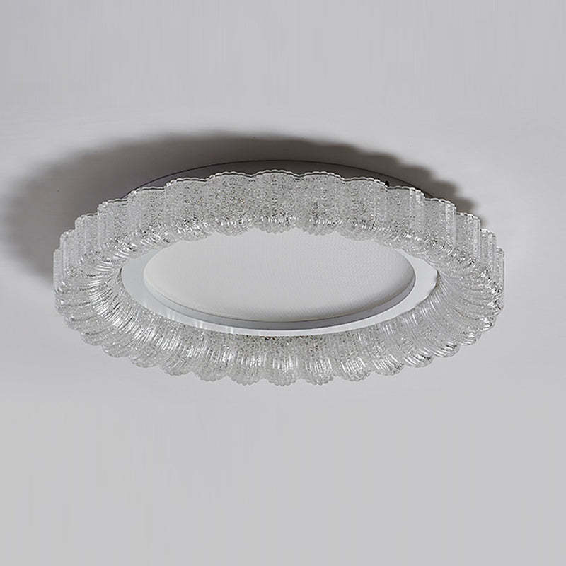 Minimalist Round Lace Acrylic LED Flush Mount Light