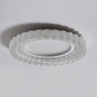 Minimalist Round Lace Acrylic LED Flush Mount Light