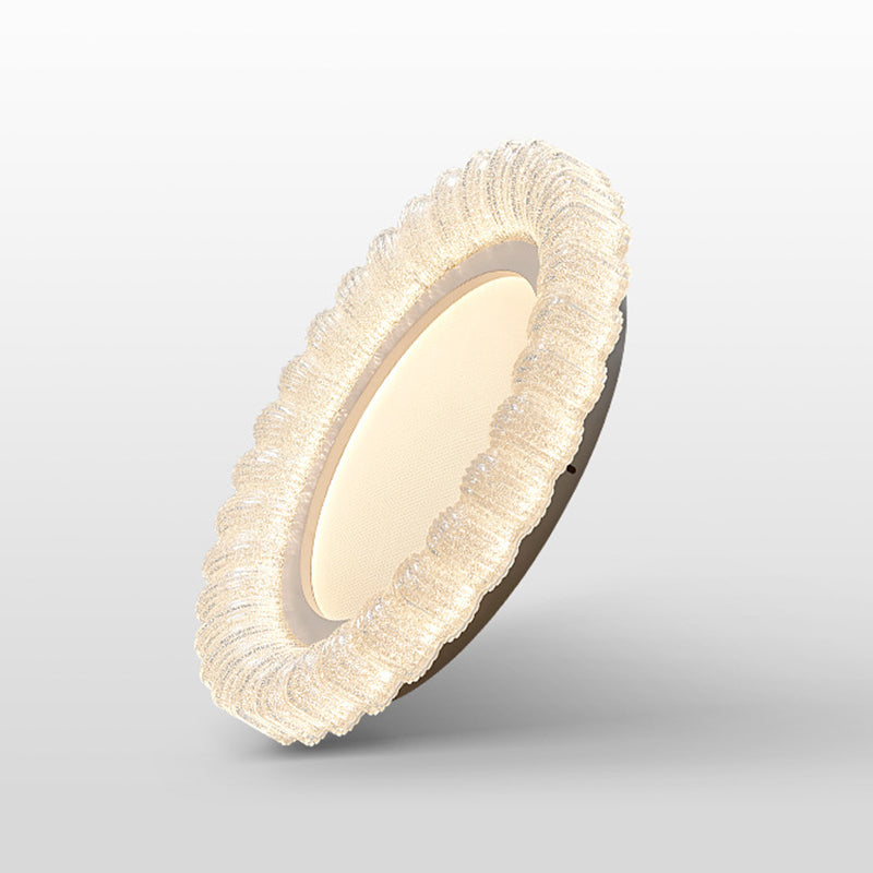 Minimalist Round Lace Acrylic LED Flush Mount Light
