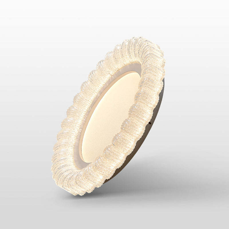 Minimalist Round Lace Acrylic LED Flush Mount Light