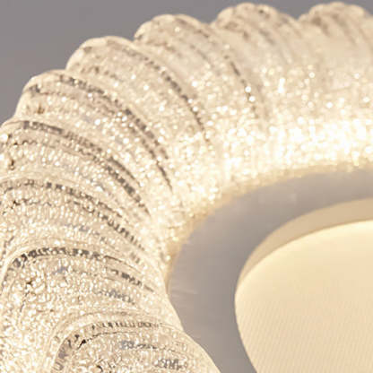 Minimalist Round Lace Acrylic LED Flush Mount Light