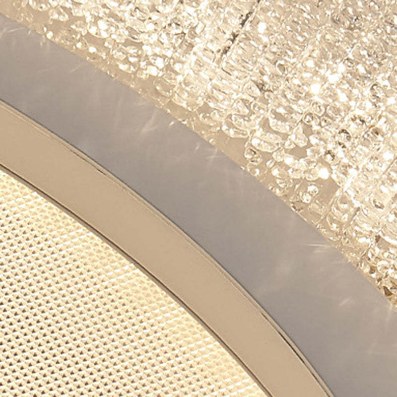 Minimalist Round Lace Acrylic LED Flush Mount Light