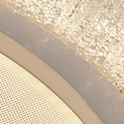 Minimalist Round Lace Acrylic LED Flush Mount Light