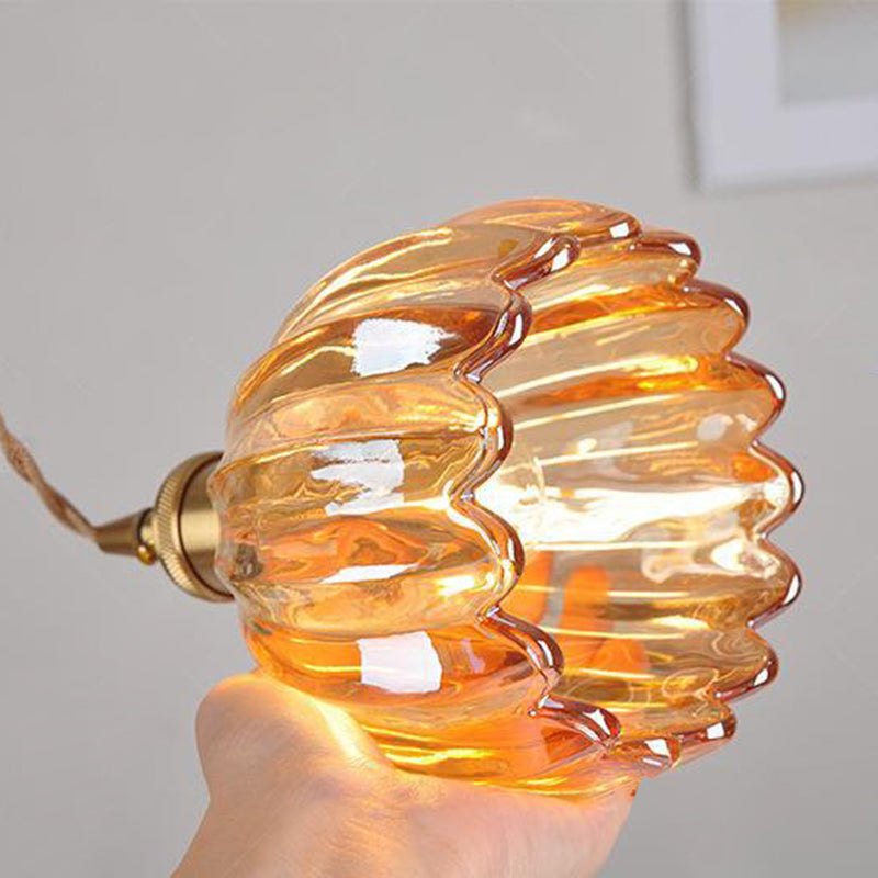 Nordic Flower Glass Iron Brass Pendant