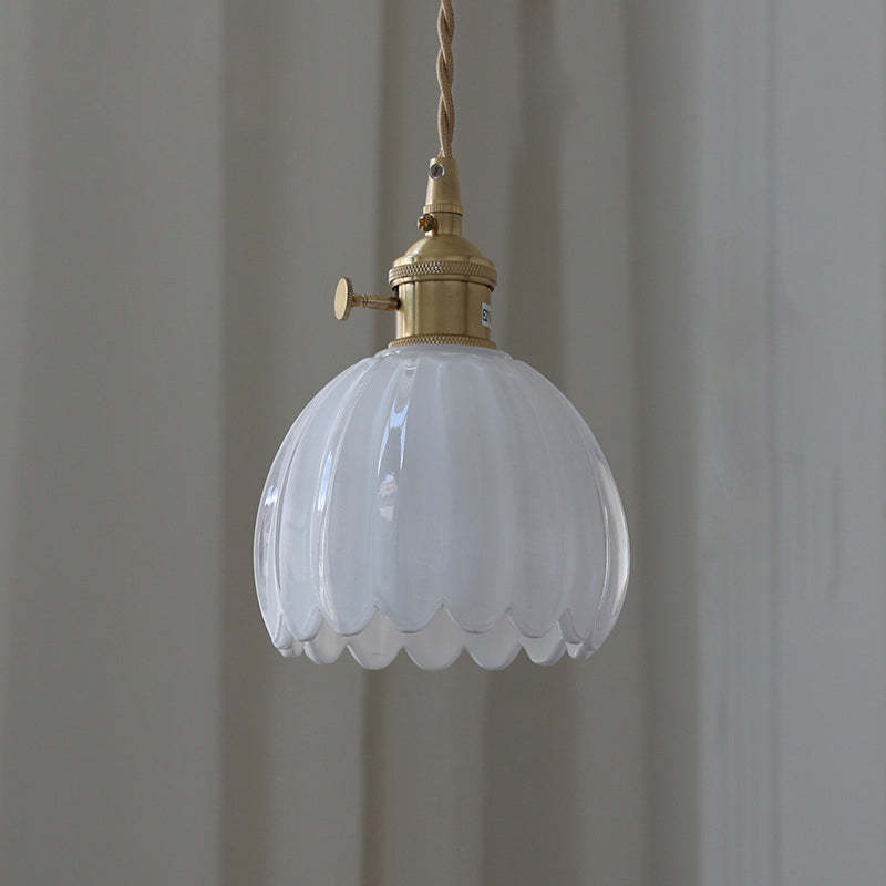 Nordic Flower Glass Iron Brass Pendant