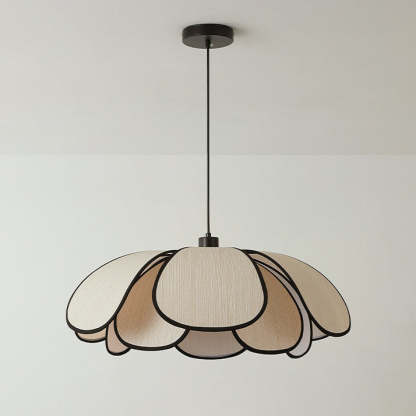 French Petal Botanical Fiber Iron Pendant Light