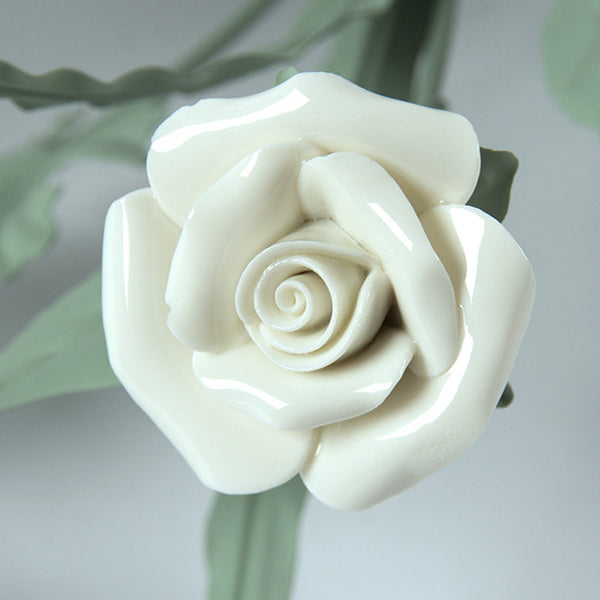French Bellflower Iron Ceramic Glass Ceiling Light