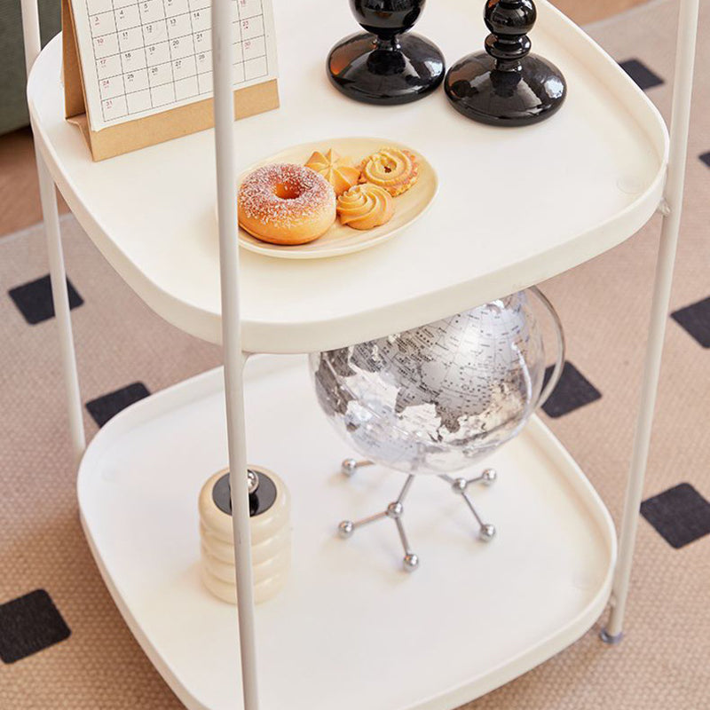 Contemporary Birdcage Steel 2-Tier End Table