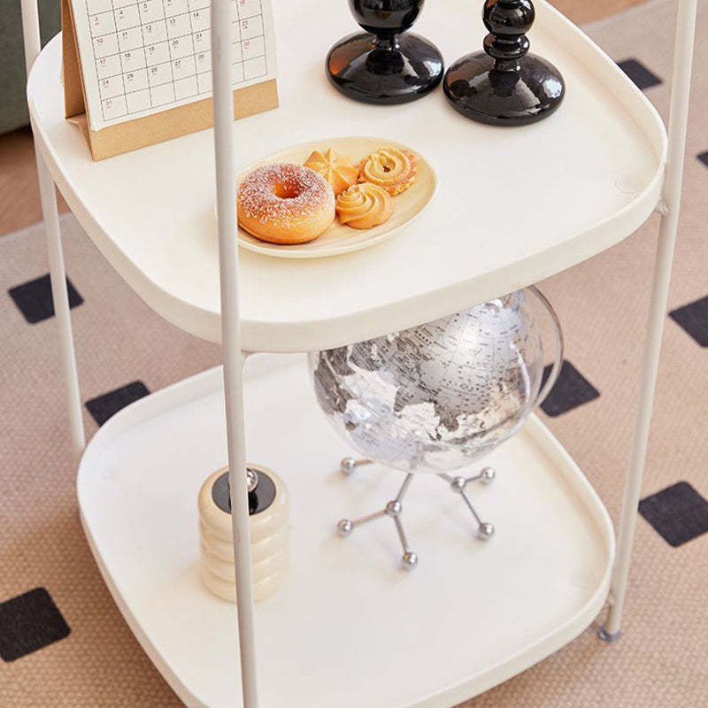 Contemporary Birdcage Steel 2-Tier End Table