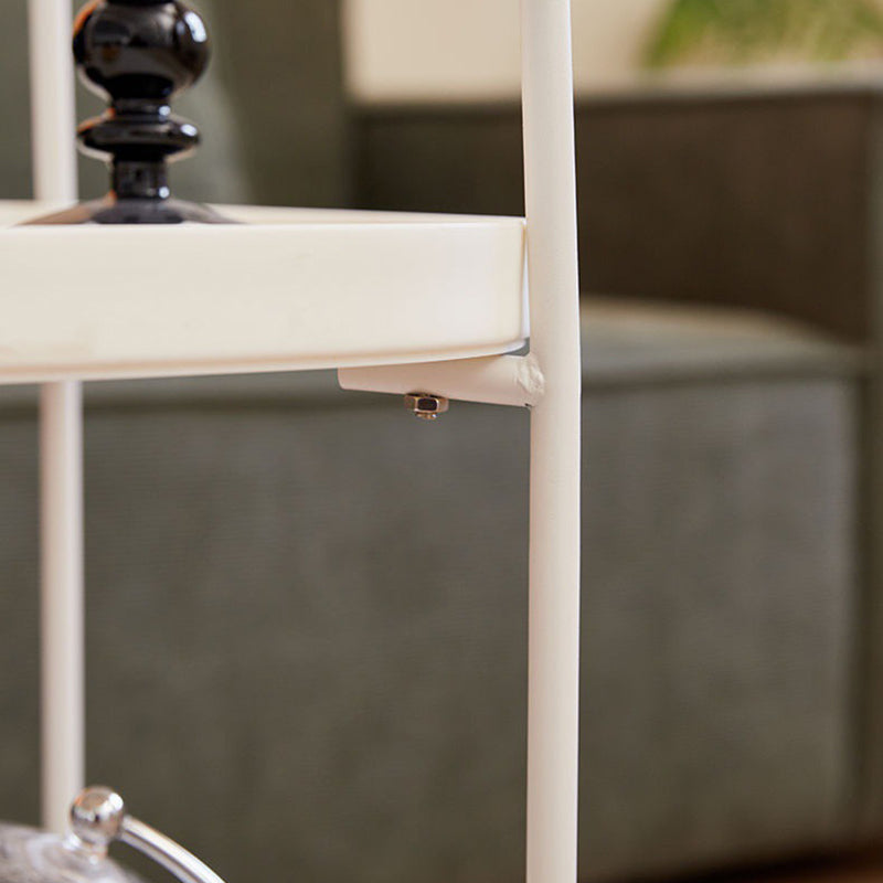 Contemporary Birdcage Steel 2-Tier End Table