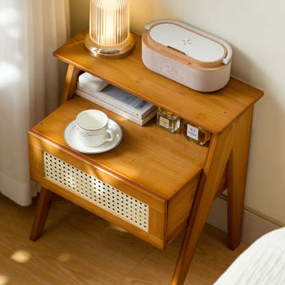 Minimalist Bamboo 2-Tier Side Table