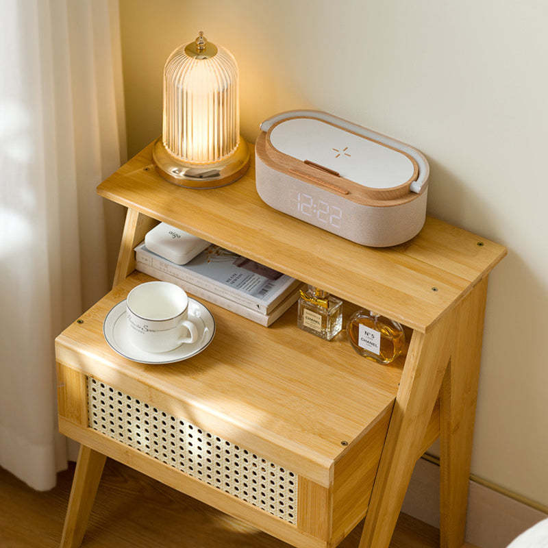 Minimalist Bamboo 2-Tier Side Table