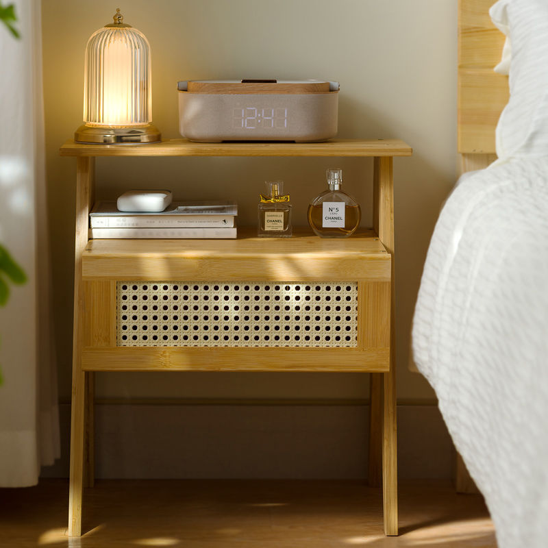 Minimalist Bamboo 2-Tier Side Table