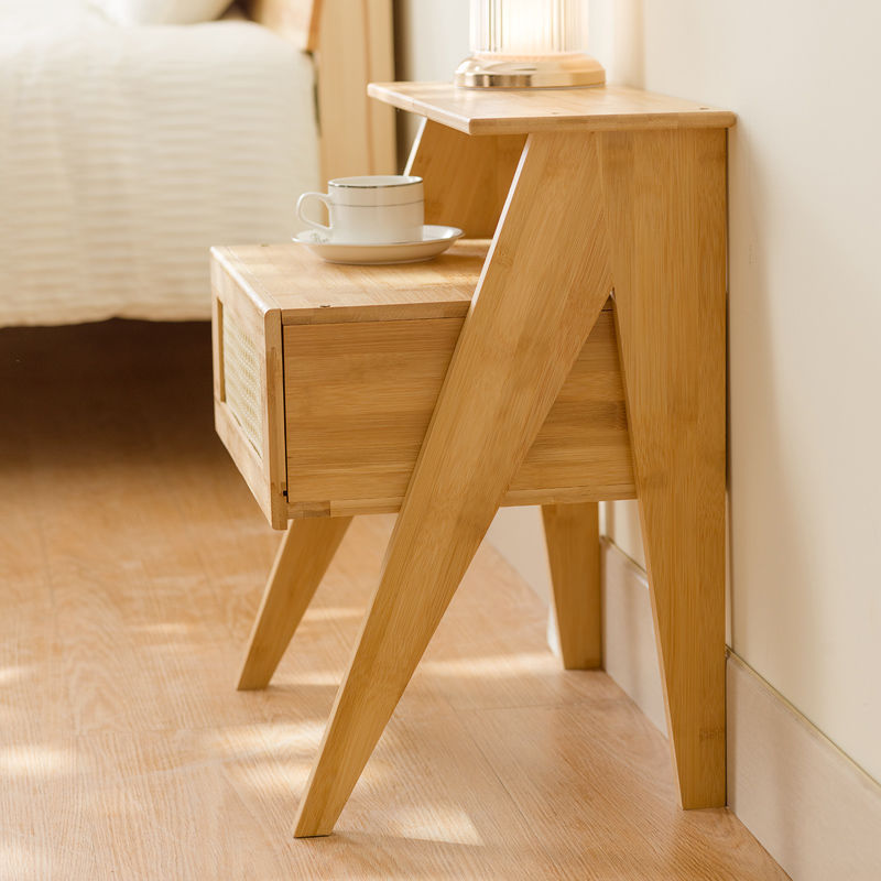 Minimalist Bamboo 2-Tier Side Table
