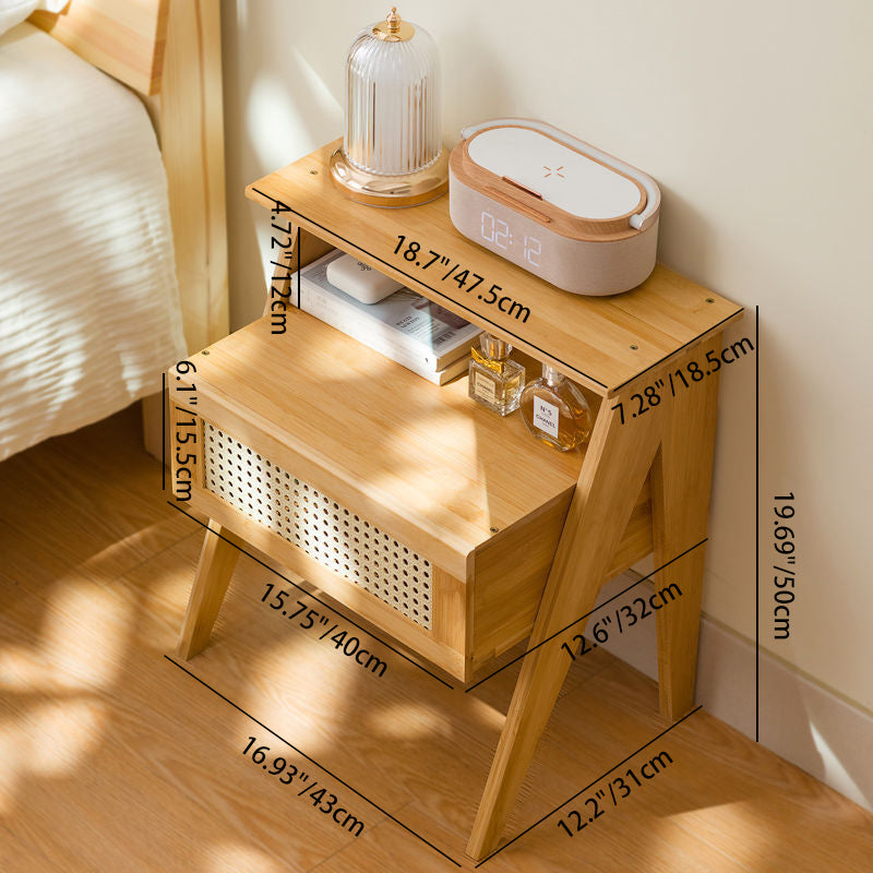 Minimalist Bamboo 2-Tier Side Table