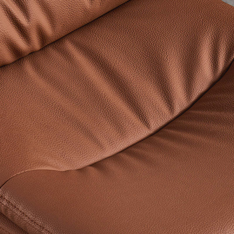 Modern Double-Upholstered Carbon Steel Leather Dining Chair